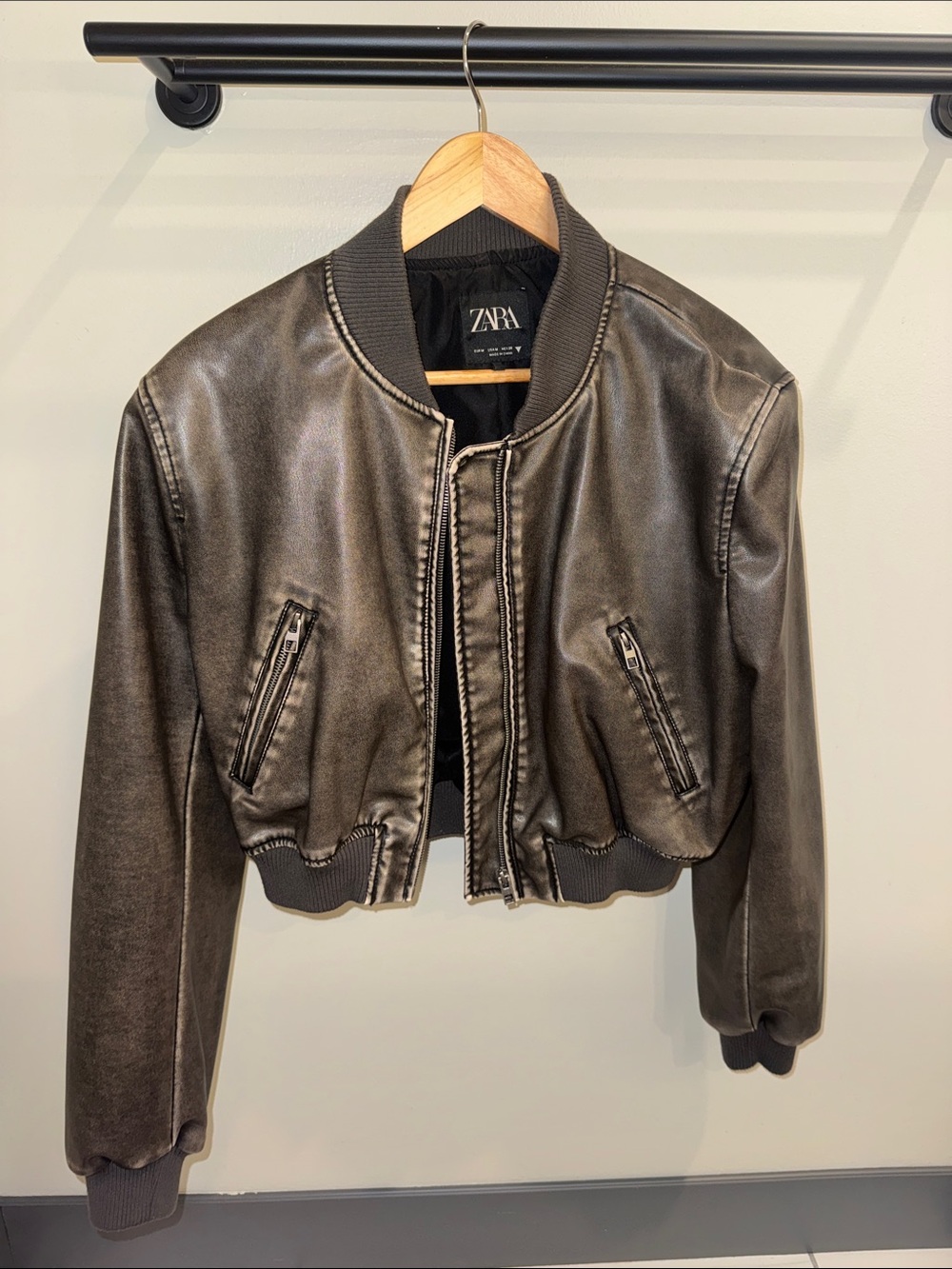 Zara Brown Bomber Jacket
